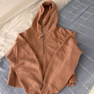 Lululemon Scuba Oversized 1/2 Zip Hoodie Pink Clay Size XS/S